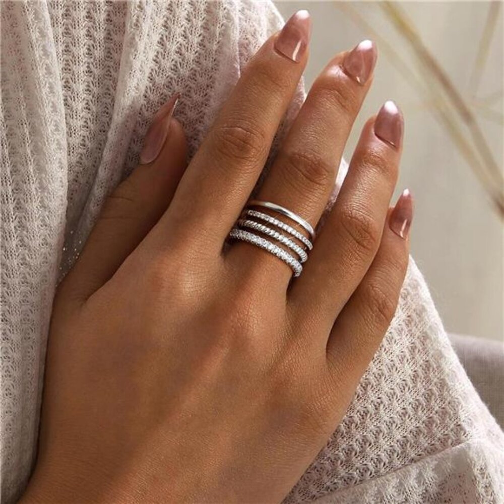 Stackable Silver Rings For Women Stackable Thin R… - image 5